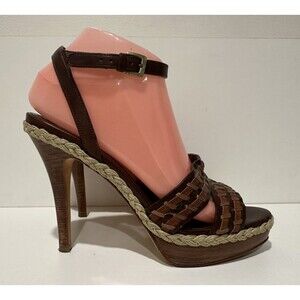 Cole Haan  Air  Vanessa women size 7.5 B brown leather platform heel sandals